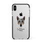 Australian Cattle Dog Personalised Apple iPhone Xs Max Impact Case Black Edge on Silver Phone