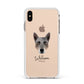 Australian Cattle Dog Personalised Apple iPhone Xs Max Impact Case White Edge on Gold Phone