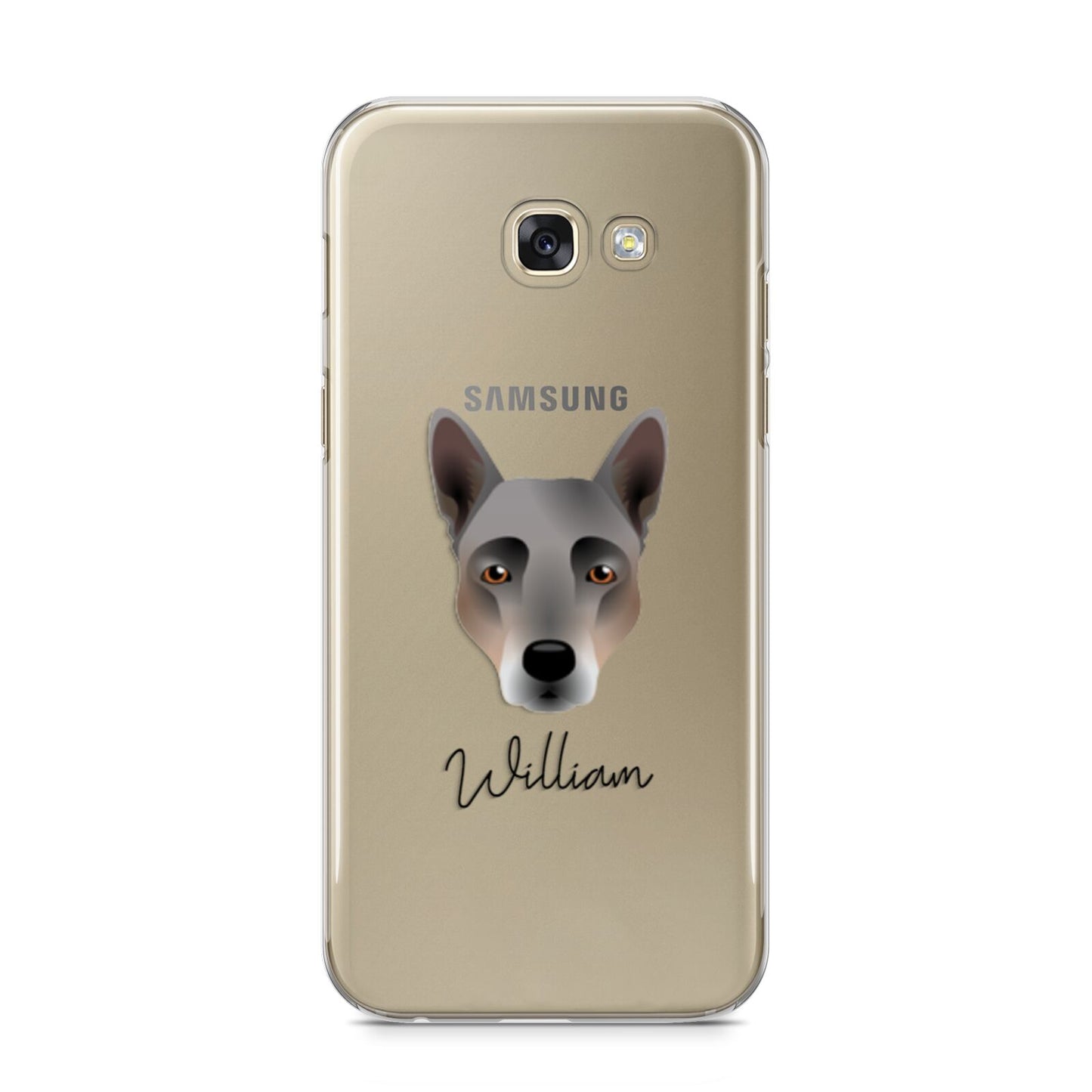 Australian Cattle Dog Personalised Samsung Galaxy A5 2017 Case on gold phone