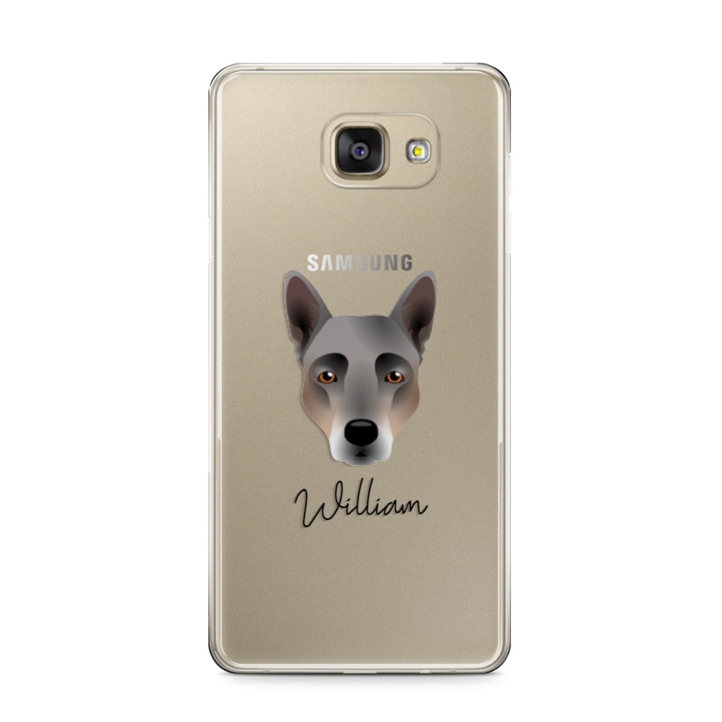 Australian Cattle Dog Personalised Samsung Galaxy A9 2016 Case on gold phone