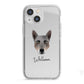 Australian Cattle Dog Personalised iPhone 13 Mini TPU Impact Case with White Edges