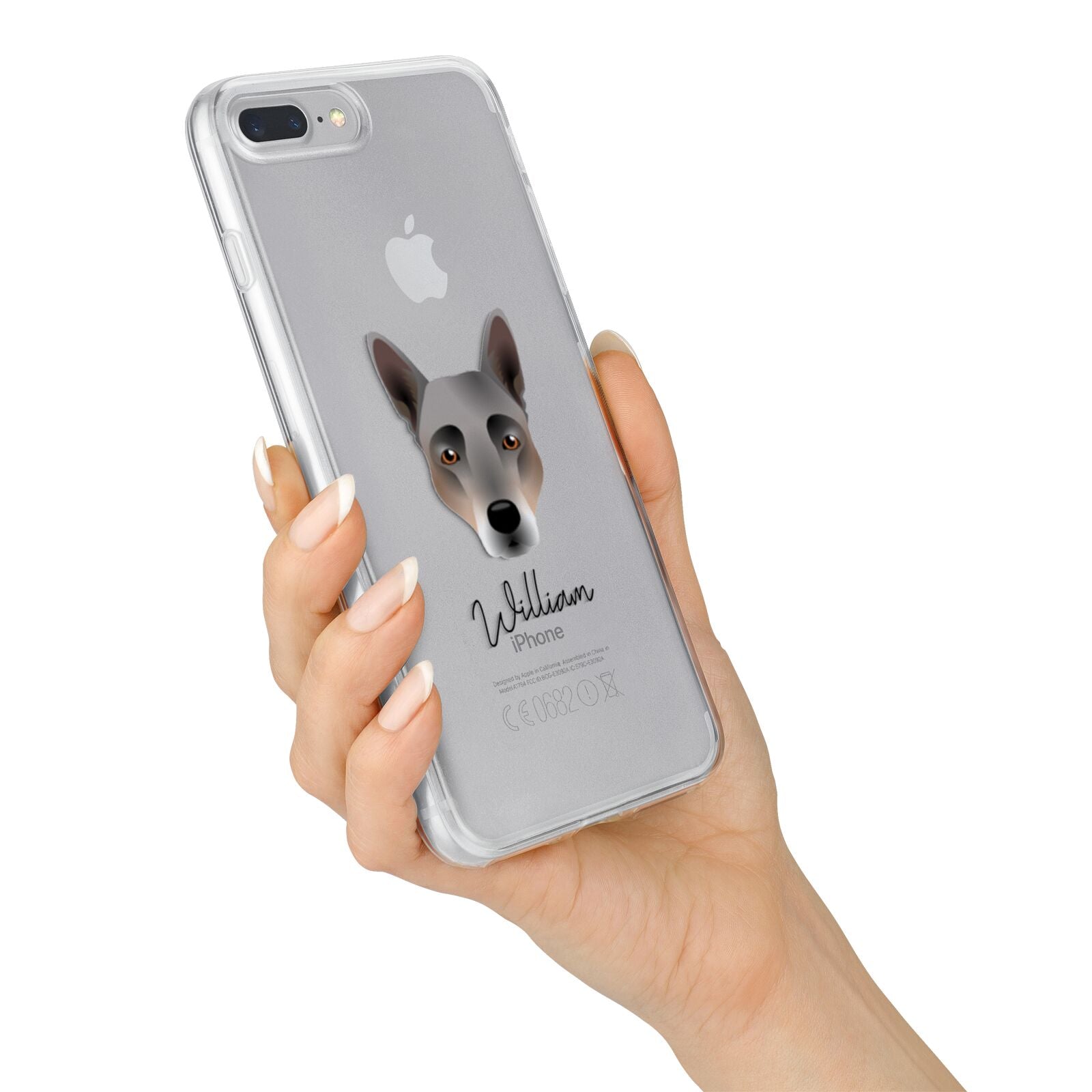 Australian Cattle Dog Personalised iPhone 7 Plus Bumper Case on Silver iPhone Alternative Image
