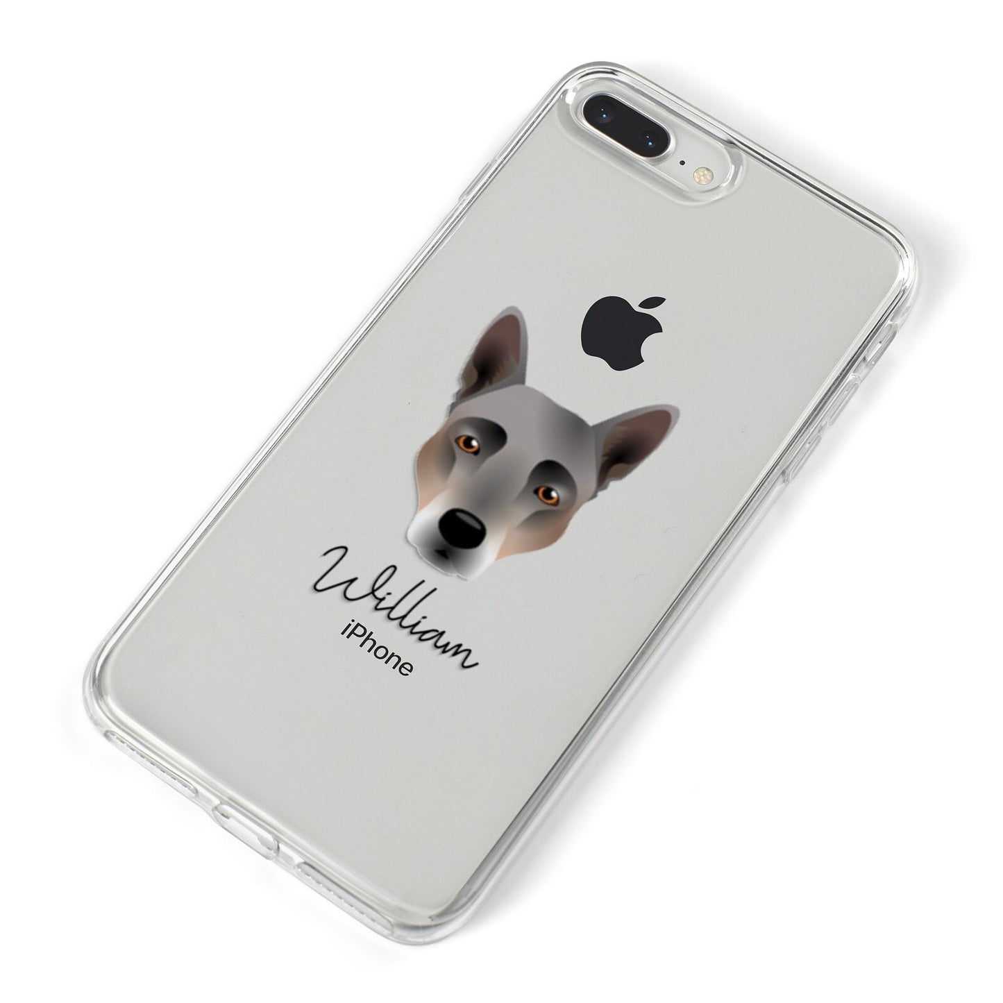 Australian Cattle Dog Personalised iPhone 8 Plus Bumper Case on Silver iPhone Alternative Image