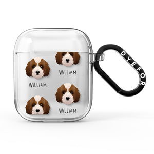 Australian Labradoodle Icon with Name AirPods Case