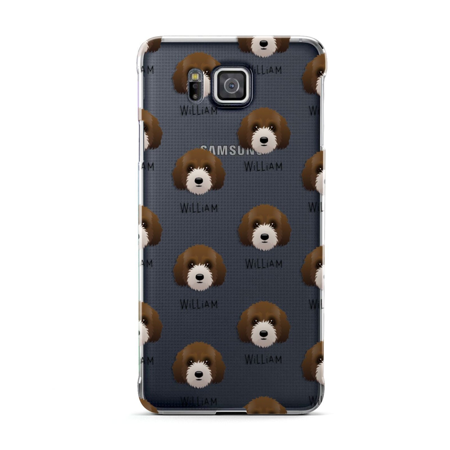 Australian Labradoodle Icon with Name Samsung Galaxy Alpha Case