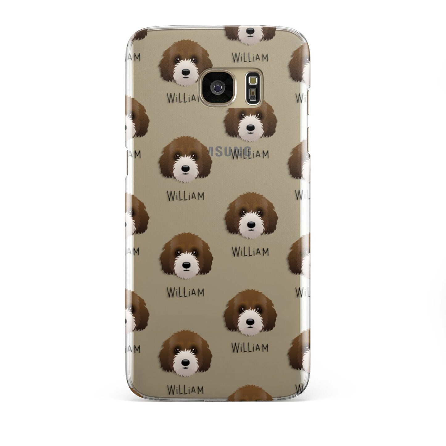 Australian Labradoodle Icon with Name Samsung Galaxy S7 Edge Case