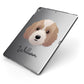 Australian Labradoodle Personalised Apple iPad Case on Grey iPad Side View