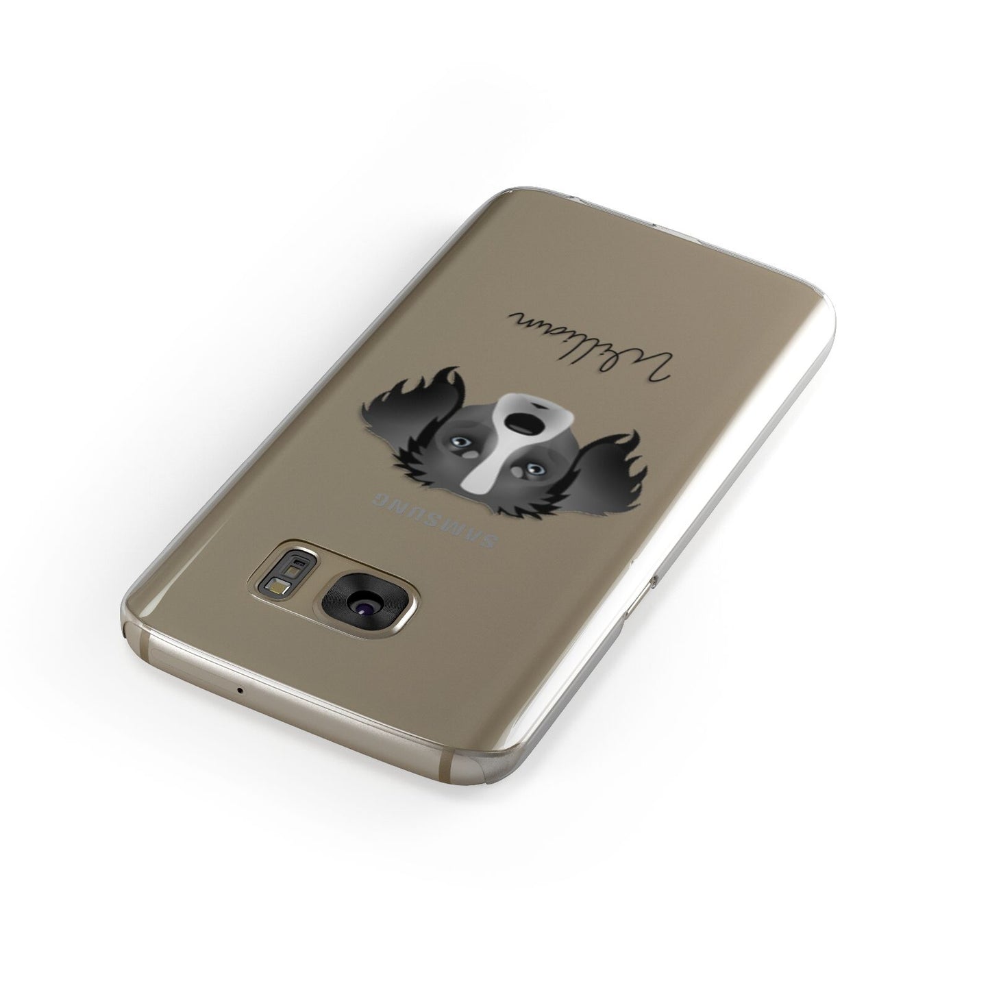 Australian Shepherd Personalised Samsung Galaxy Case Front Close Up