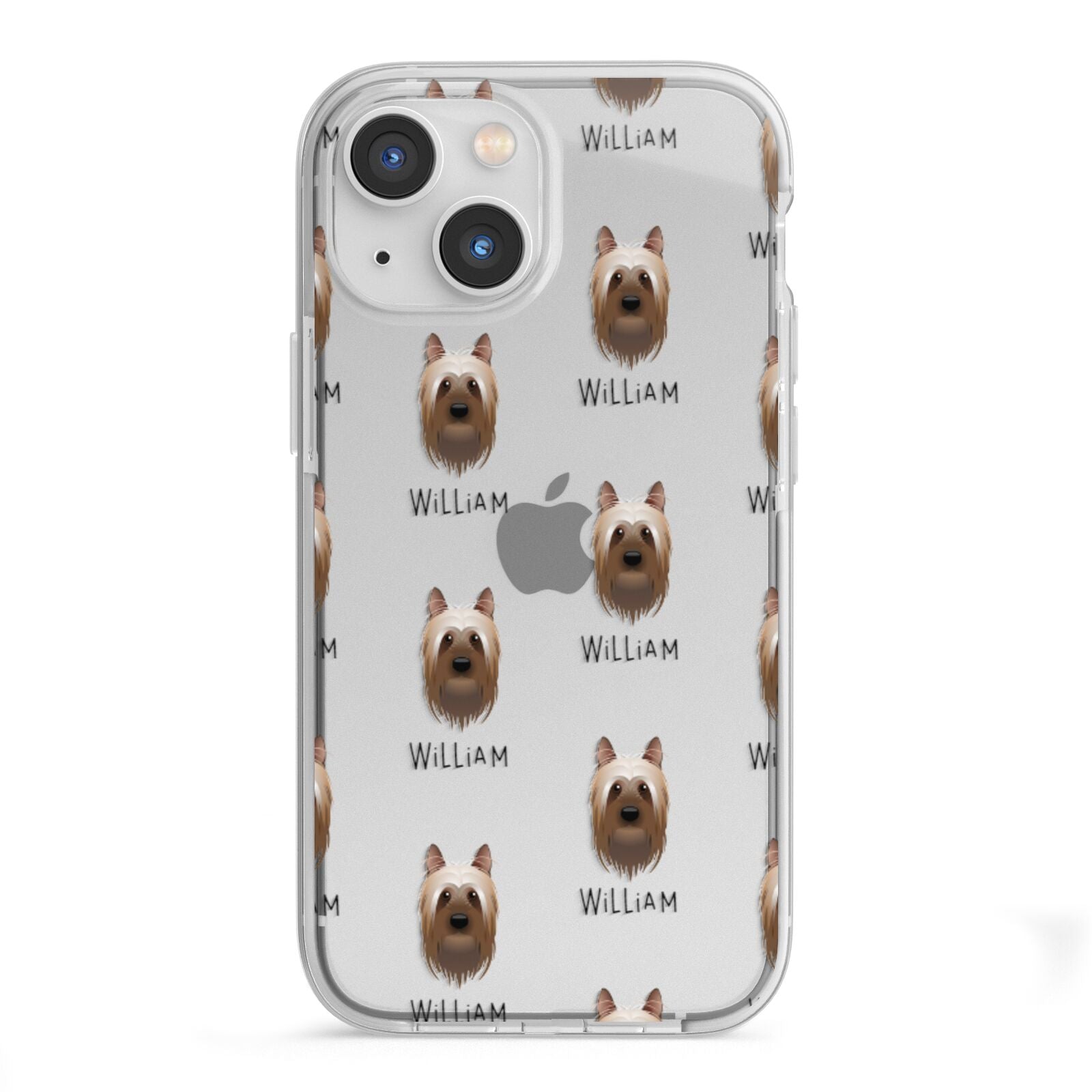 Australian Silky Terrier Icon with Name iPhone 13 Mini TPU Impact Case with White Edges