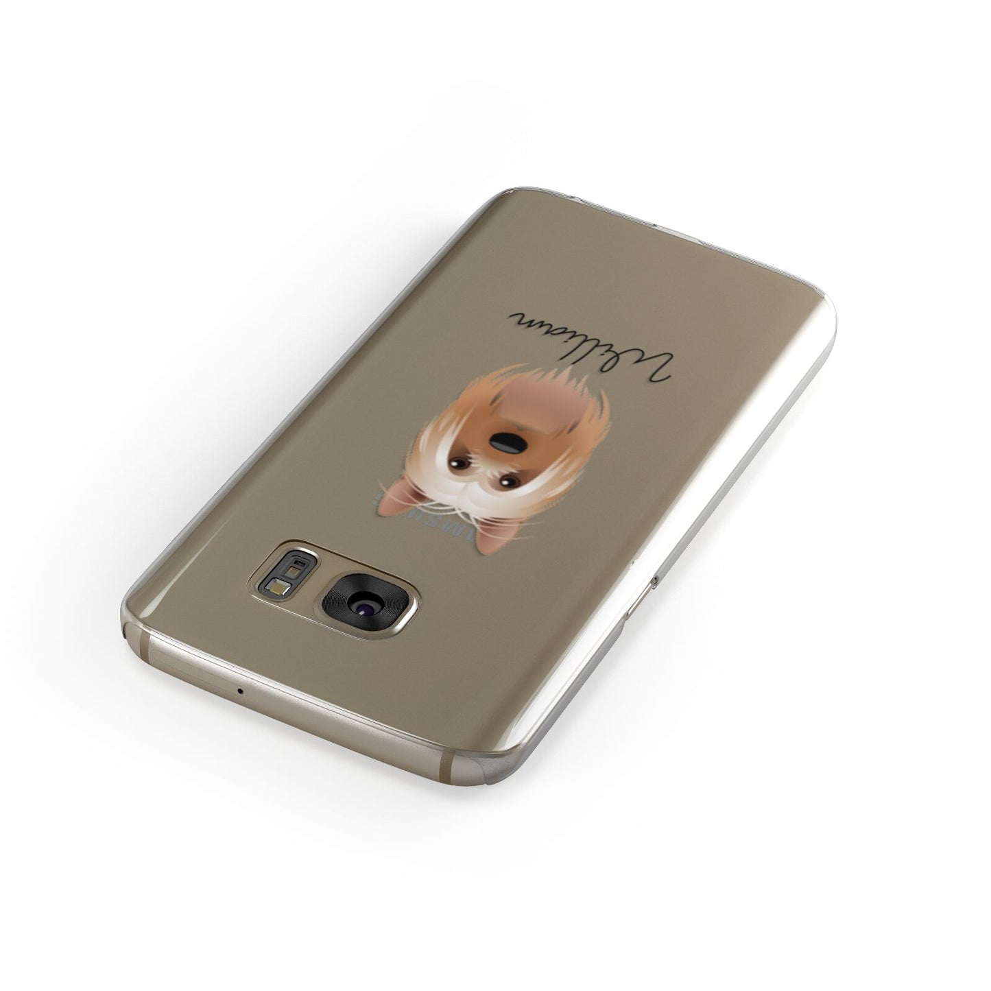 Australian Silky Terrier Personalised Samsung Galaxy Case Front Close Up