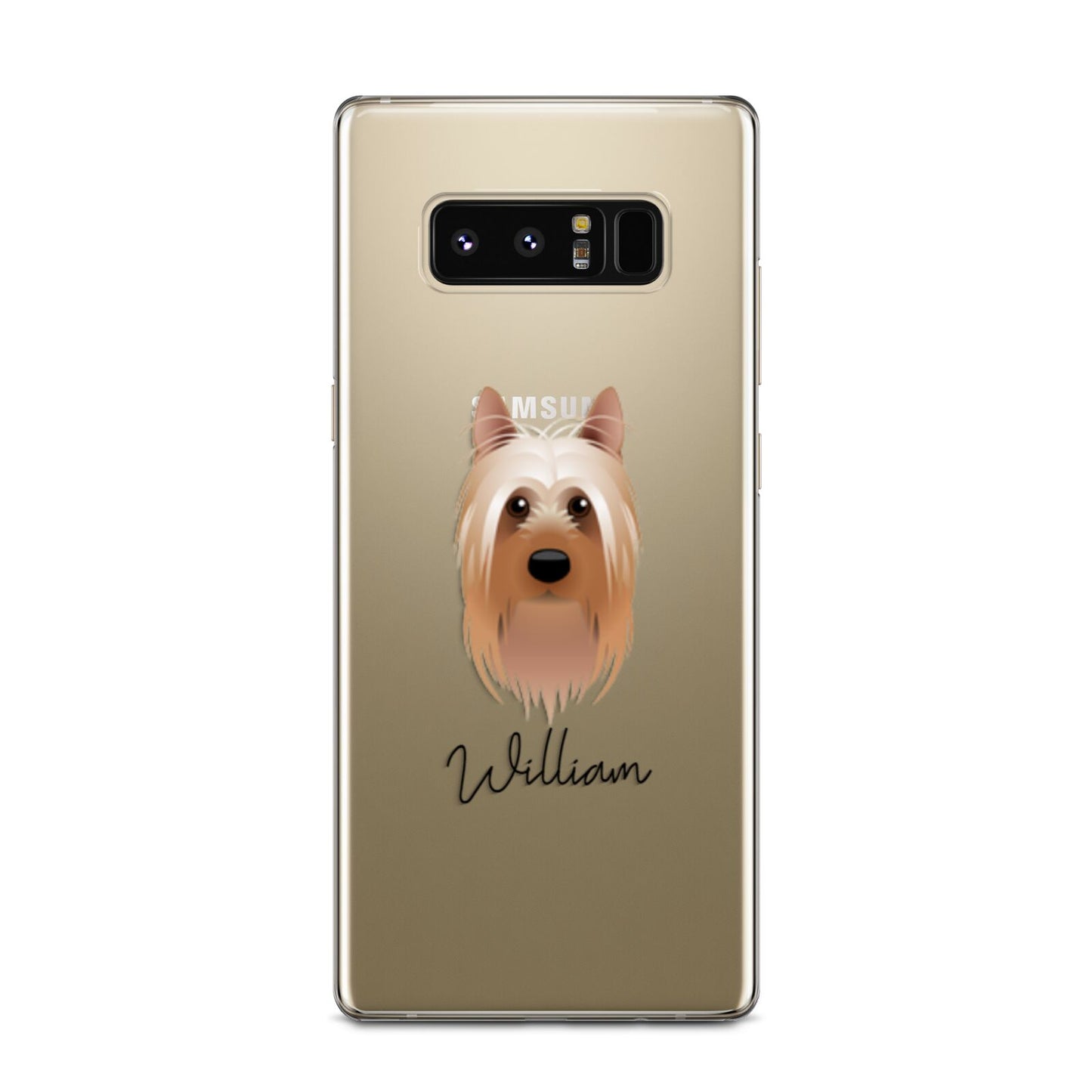 Australian Silky Terrier Personalised Samsung Galaxy Note 8 Case