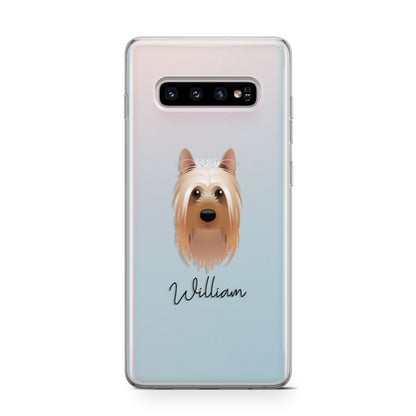 Australian Silky Terrier Personalised Samsung Galaxy S10 Case