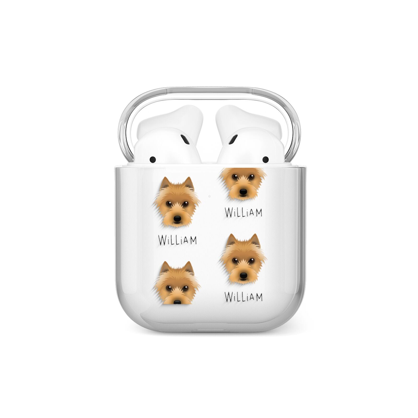 Australian Terrier Icon with Name AirPods Case