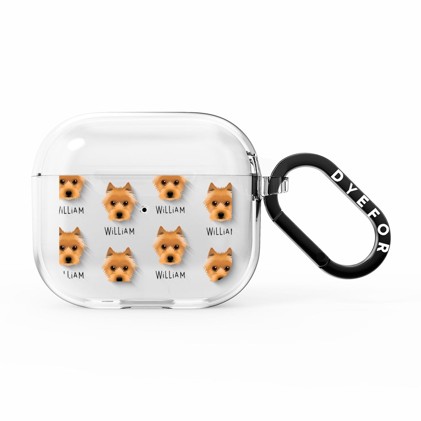 Australian Terrier Icon with Name AirPods Clear Case 3rd Gen