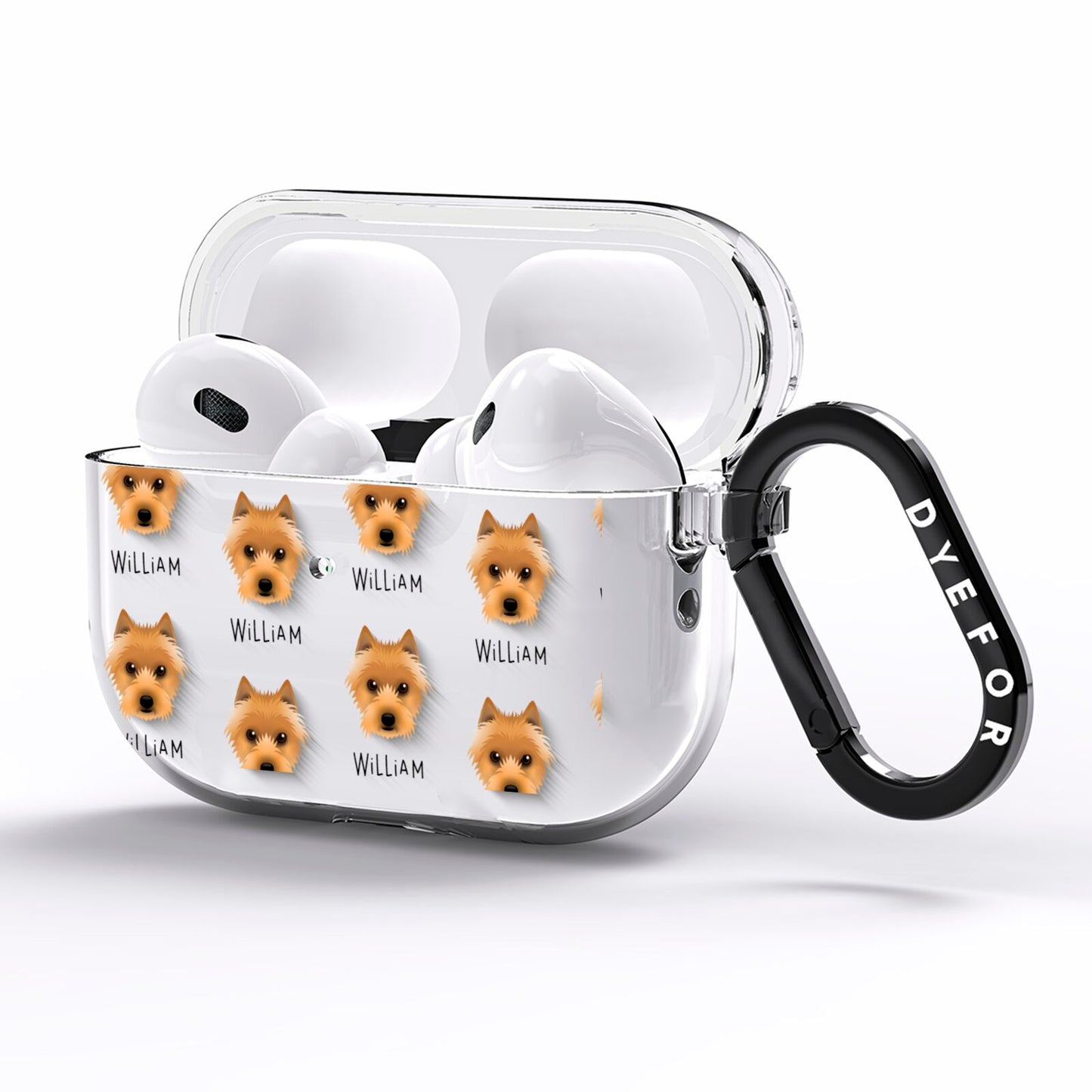 Australian Terrier Icon with Name AirPods Pro Clear Case Side Image