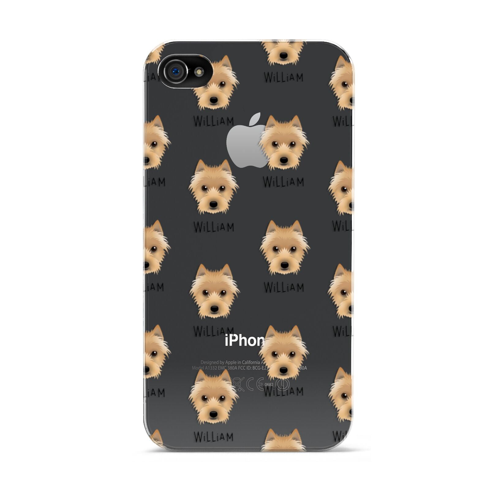 Australian Terrier Icon with Name Apple iPhone 4s Case