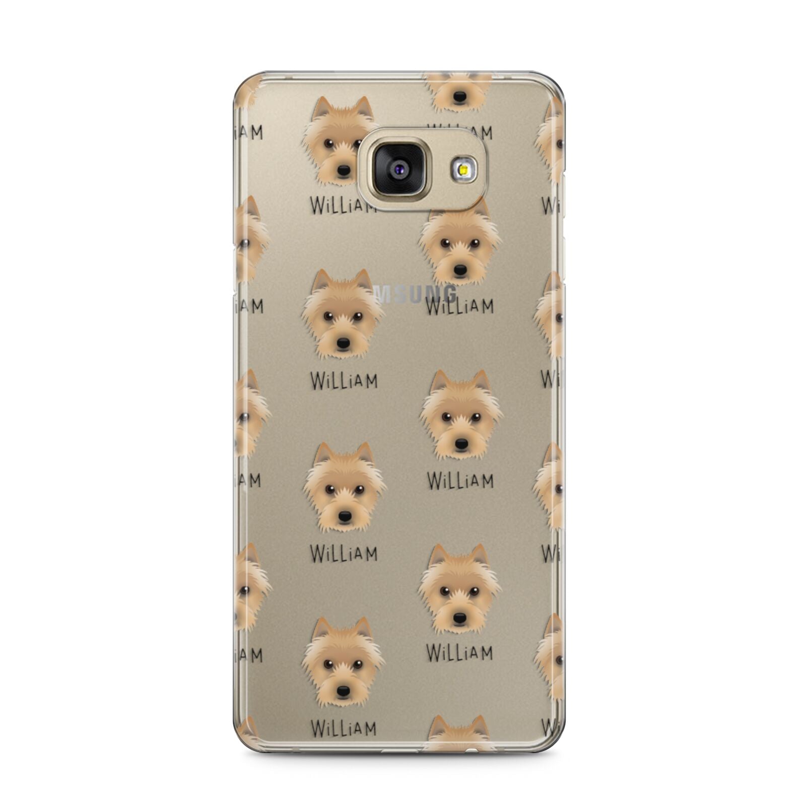 Australian Terrier Icon with Name Samsung Galaxy A5 2016 Case on gold phone