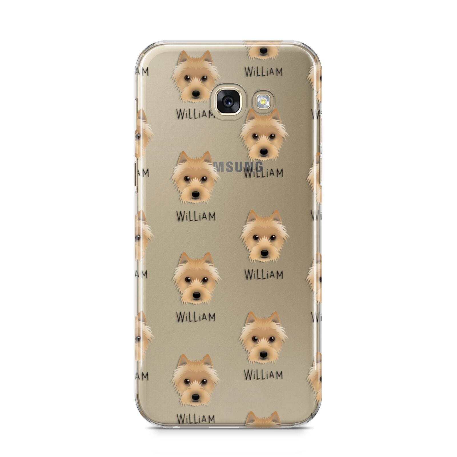 Australian Terrier Icon with Name Samsung Galaxy A5 2017 Case on gold phone