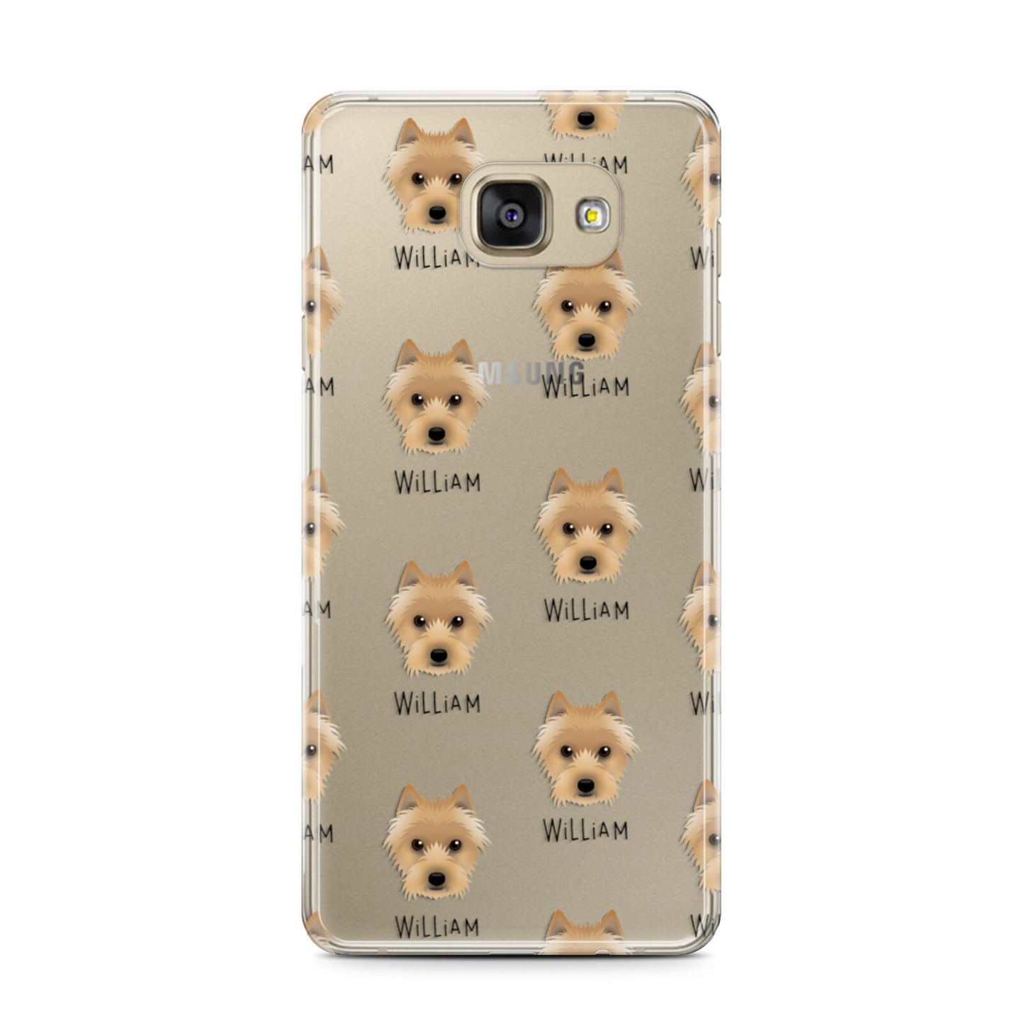 Australian Terrier Icon with Name Samsung Galaxy A7 2016 Case on gold phone