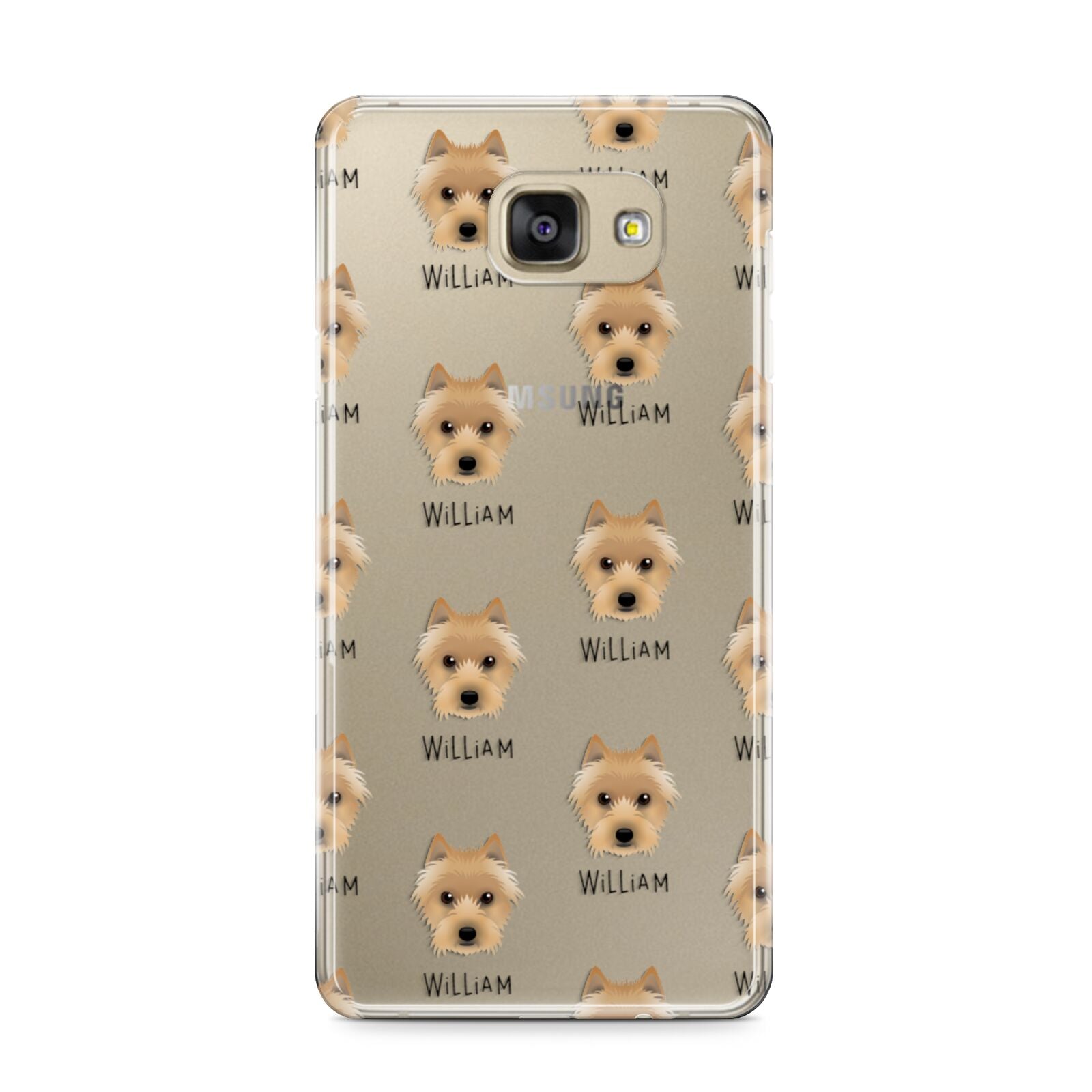 Australian Terrier Icon with Name Samsung Galaxy A9 2016 Case on gold phone