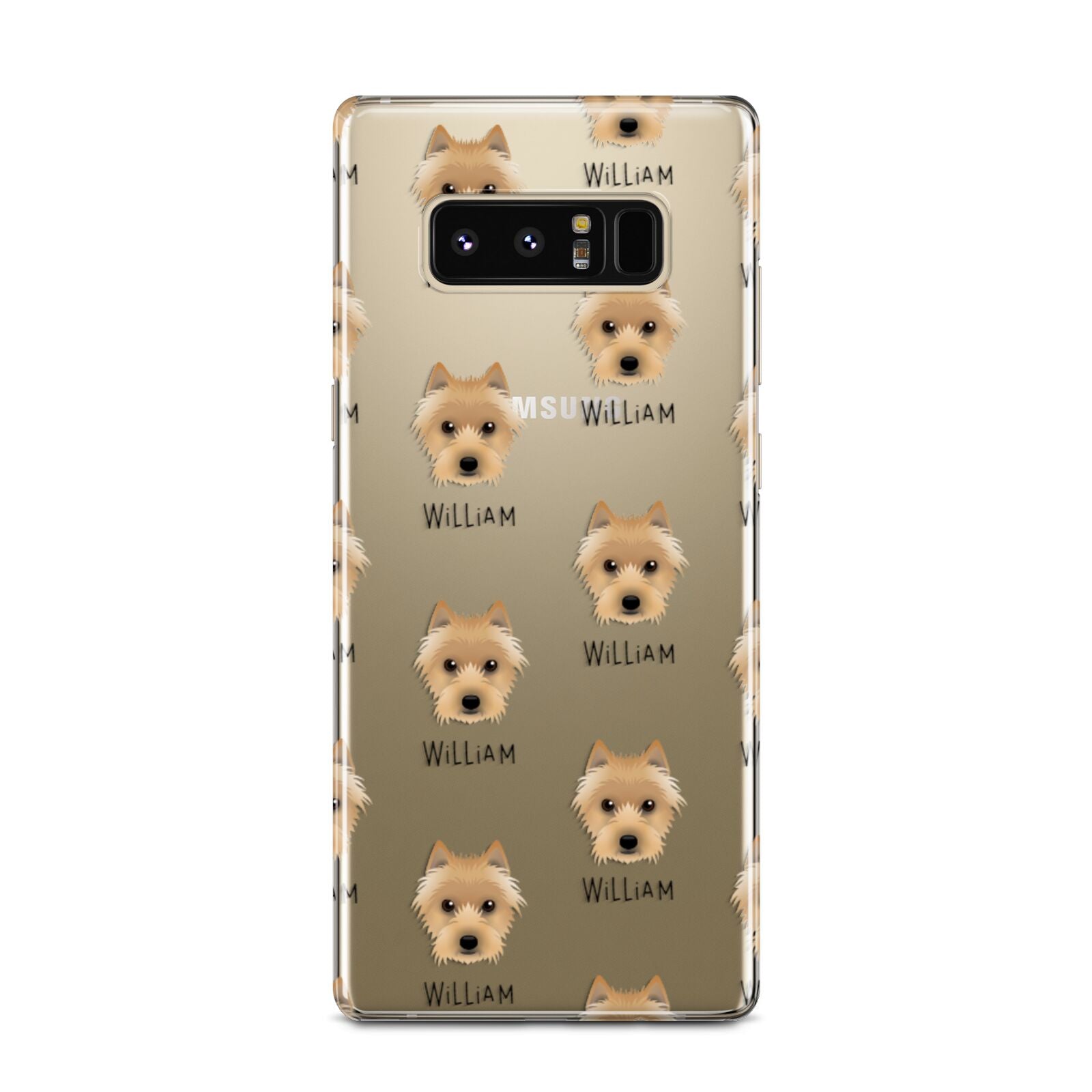 Australian Terrier Icon with Name Samsung Galaxy Note 8 Case
