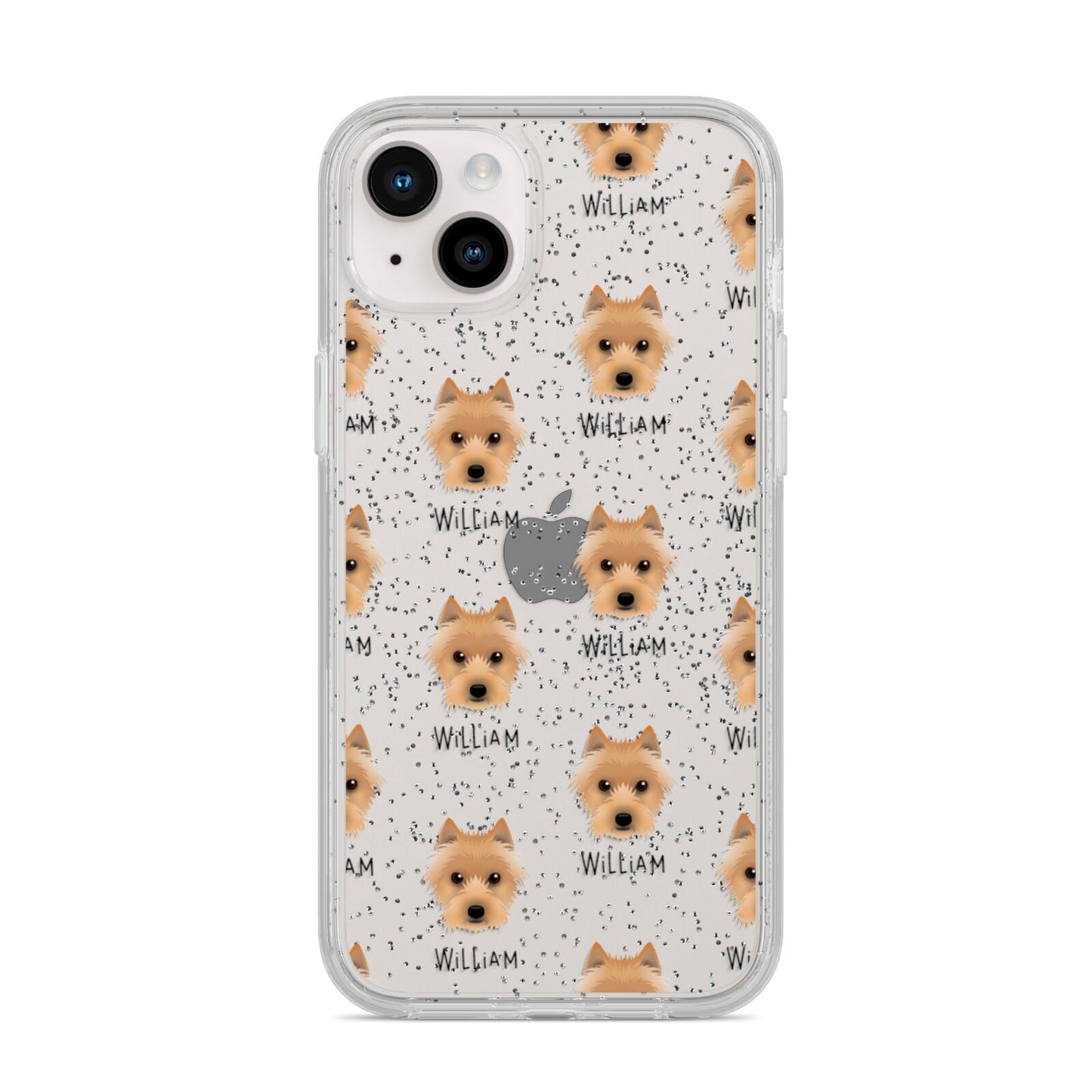 Australian Terrier Icon with Name iPhone 14 Plus Glitter Tough Case Starlight