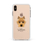 Australian Terrier Personalised Apple iPhone Xs Max Impact Case White Edge on Gold Phone