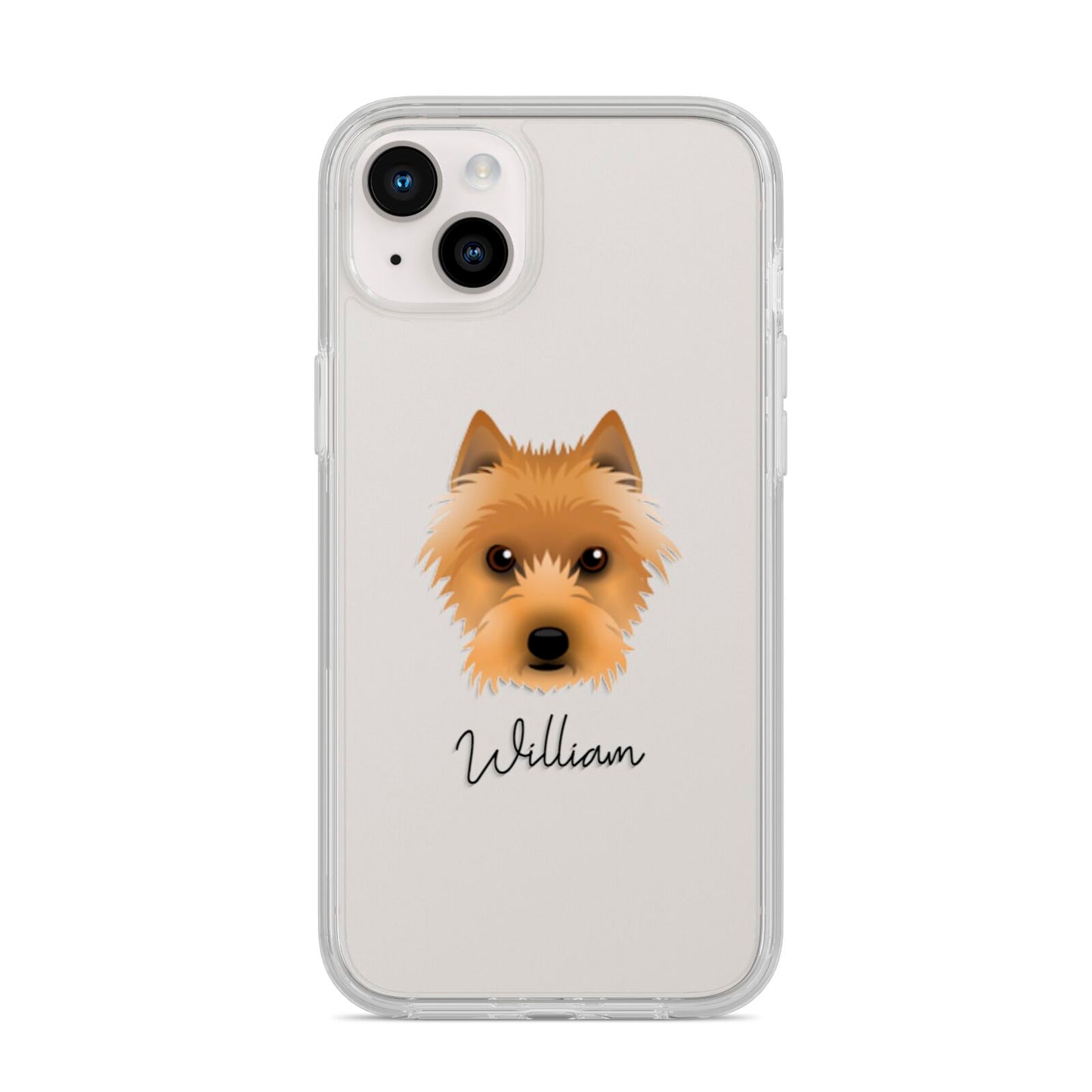 Australian Terrier Personalised iPhone 14 Plus Clear Tough Case Starlight