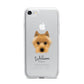 Australian Terrier Personalised iPhone 7 Bumper Case on Silver iPhone