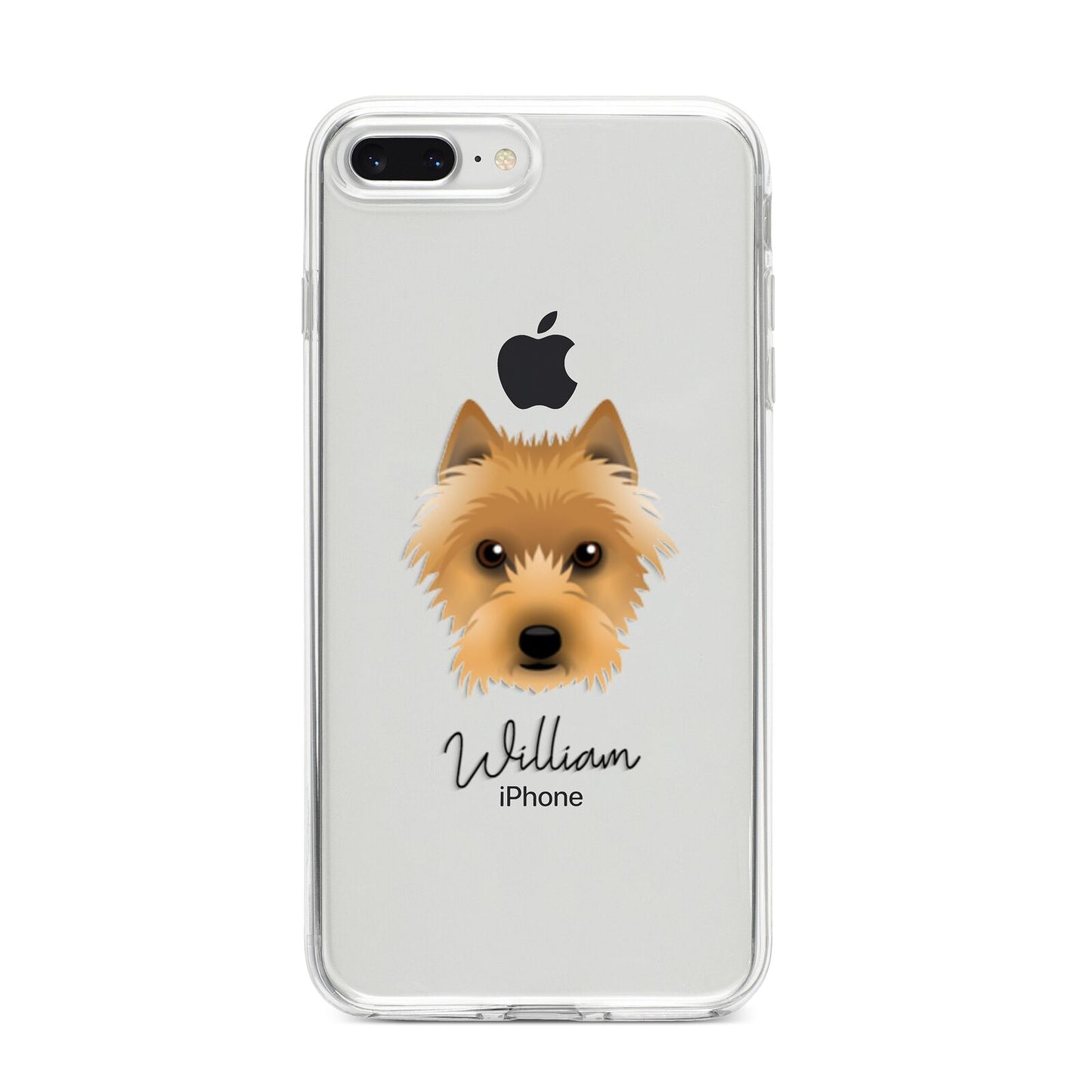 Australian Terrier Personalised iPhone 8 Plus Bumper Case on Silver iPhone
