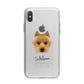 Australian Terrier Personalised iPhone X Bumper Case on Silver iPhone Alternative Image 1