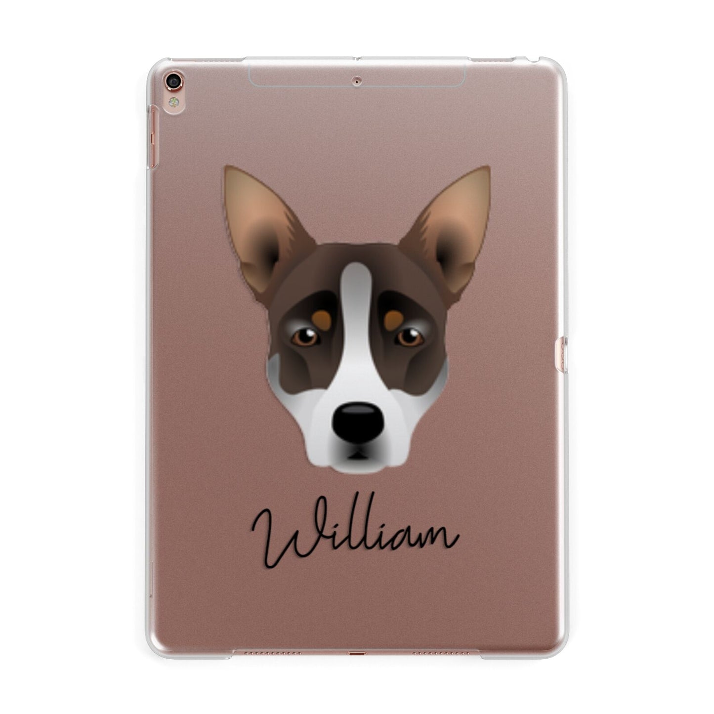 Australian Working Kelpie Personalised Apple iPad Rose Gold Case