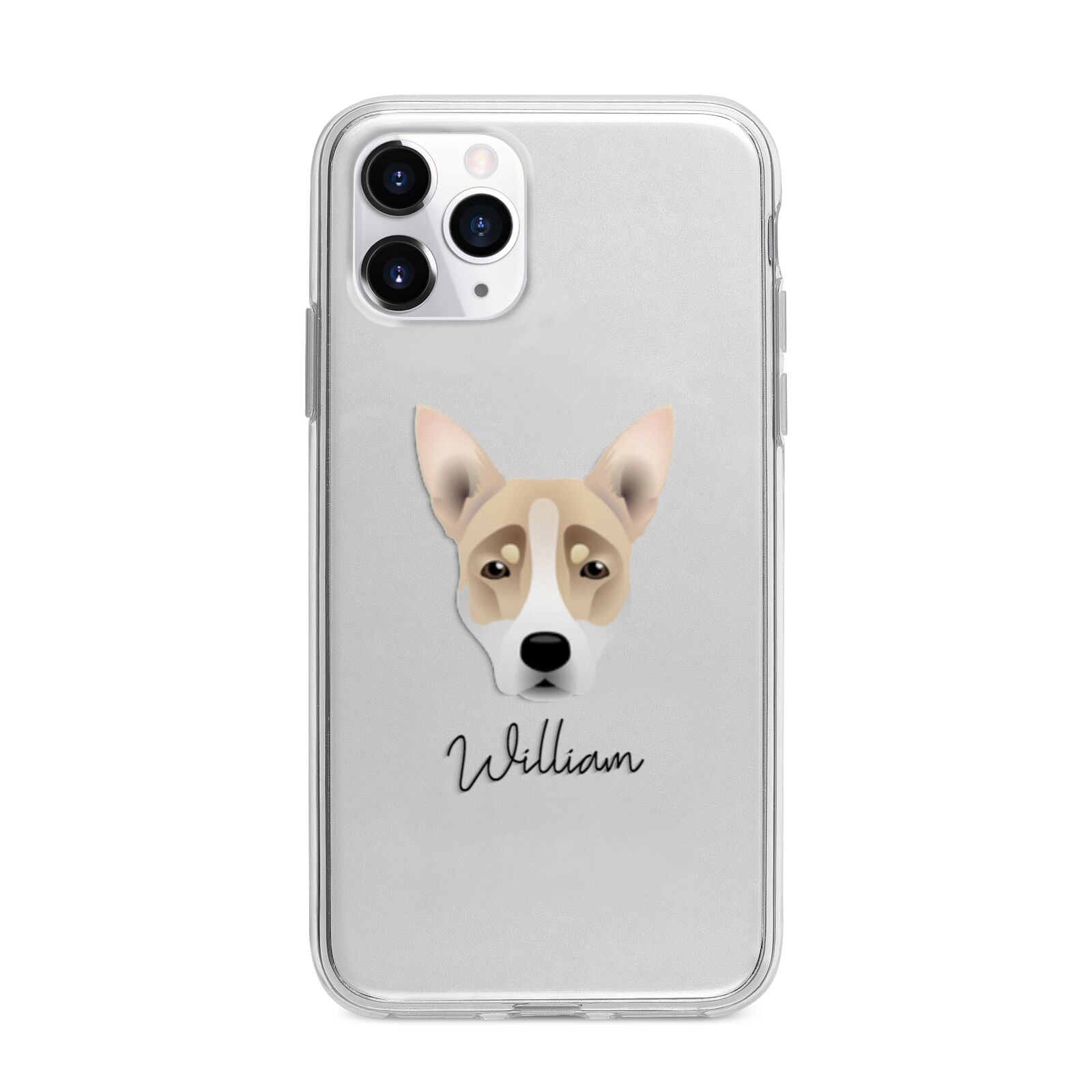 Australian Working Kelpie Personalised Apple iPhone 11 Pro in Silver with Bumper Case