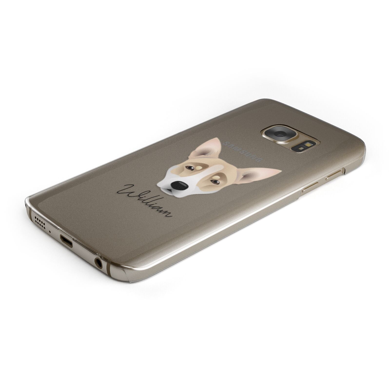 Australian Working Kelpie Personalised Samsung Galaxy Case Bottom Cutout