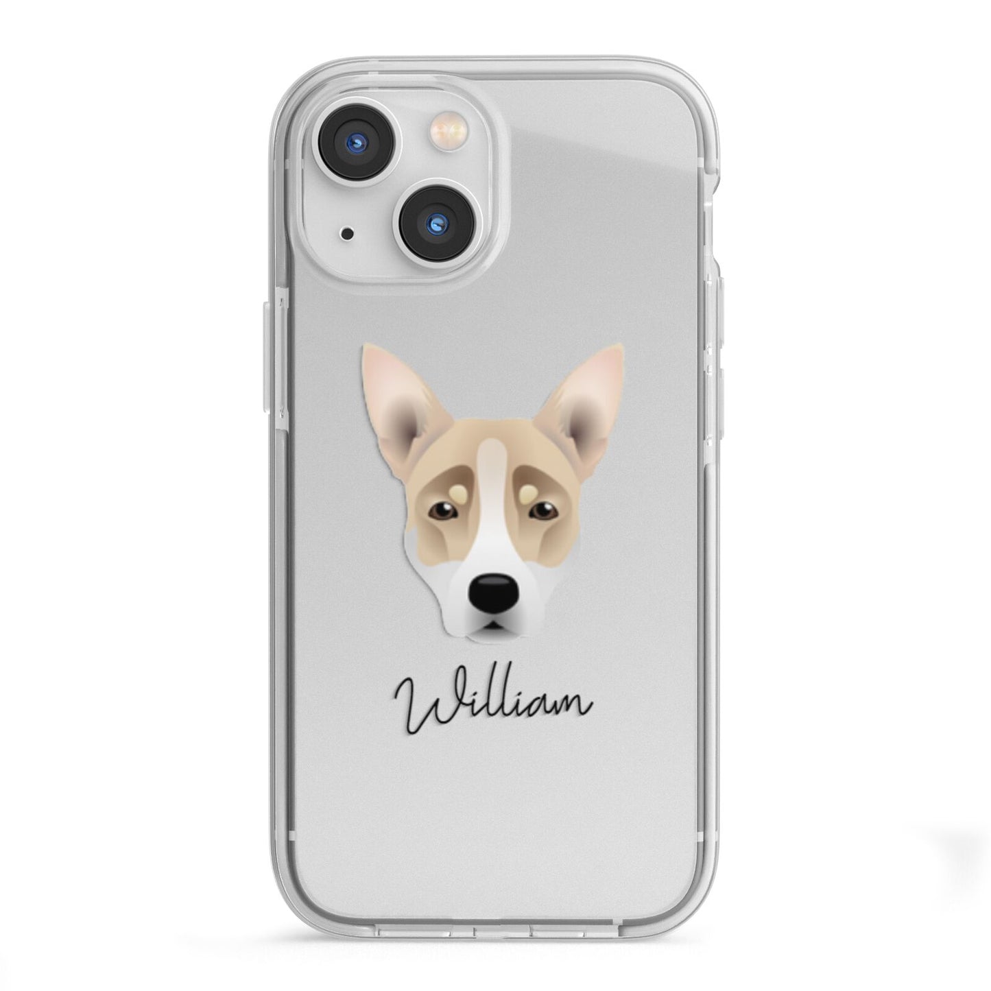 Australian Working Kelpie Personalised iPhone 13 Mini TPU Impact Case with White Edges