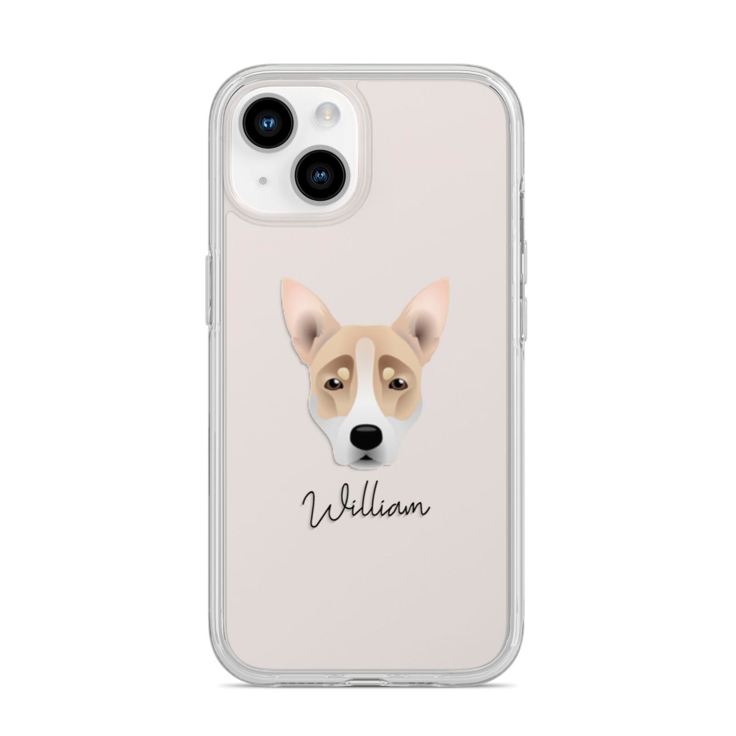 Australian Working Kelpie Personalised iPhone 14 Clear Tough Case Starlight