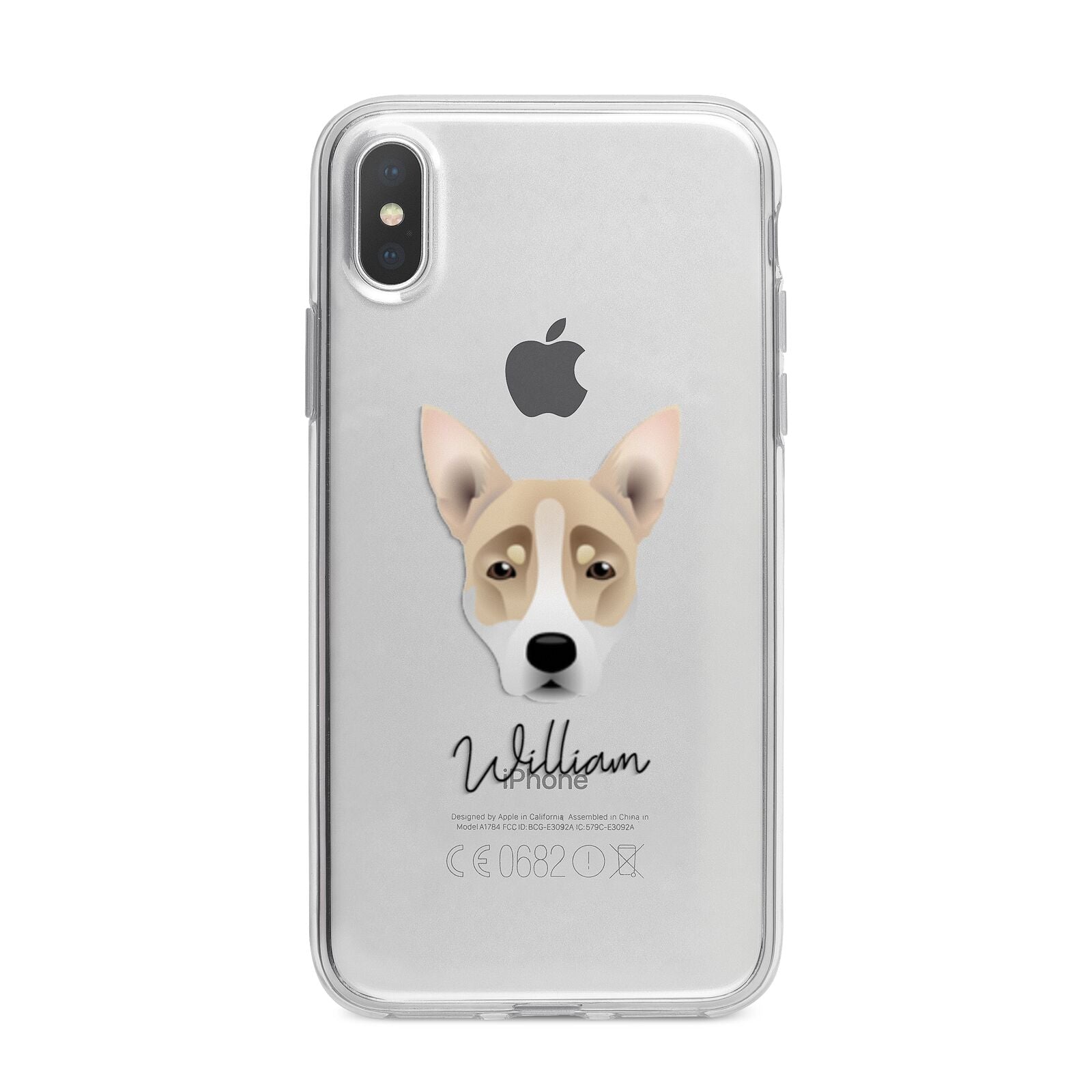 Australian Working Kelpie Personalised iPhone X Bumper Case on Silver iPhone Alternative Image 1