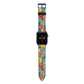 Autumn Leaves Apple Watch Strap with Blue Hardware