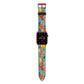 Autumn Leaves Apple Watch Strap with Red Hardware