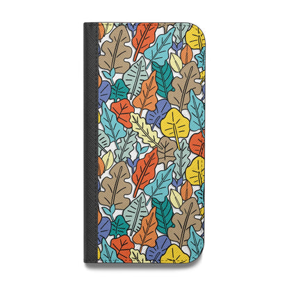 Autumn Leaves Vegan Leather Flip iPhone Case