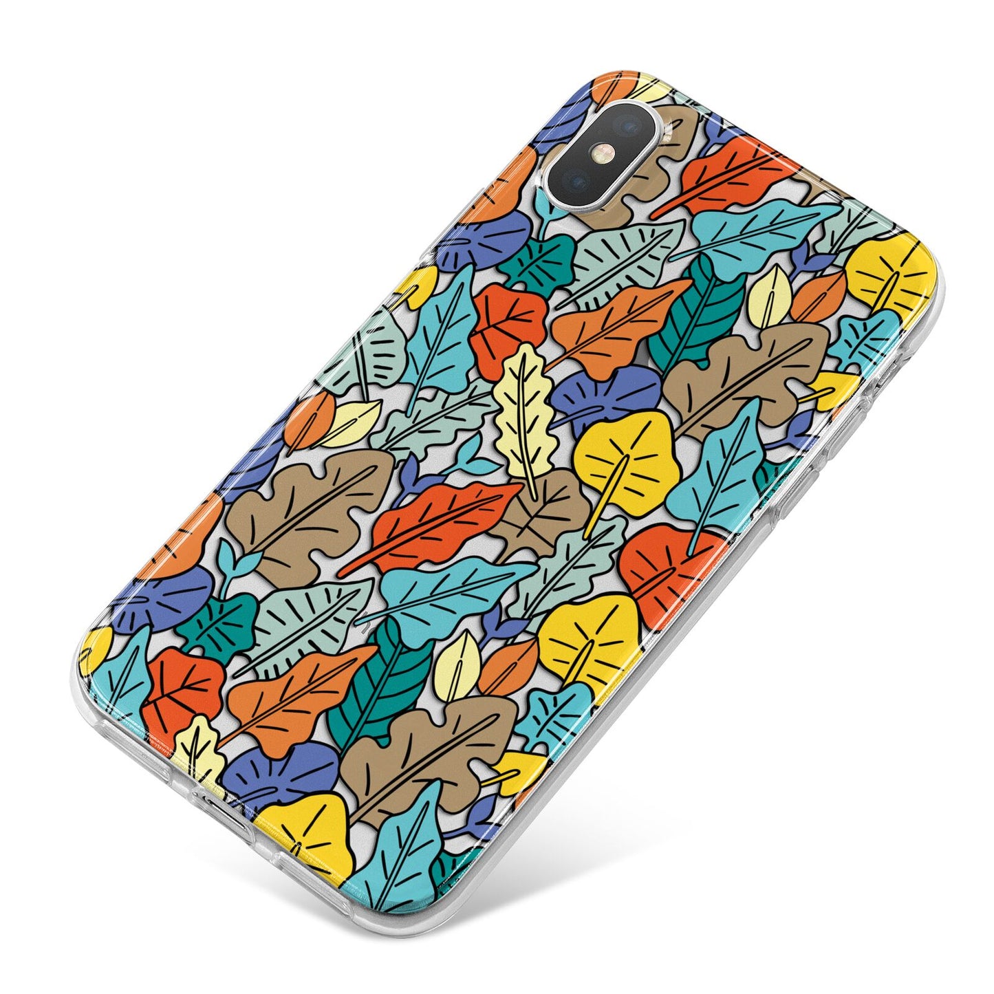 Autumn Leaves iPhone X Bumper Case on Silver iPhone