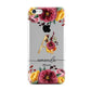 Autumn Watercolour Flowers with Initial Apple iPhone 5c Case
