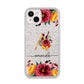 Autumn Watercolour Flowers with Initial iPhone 14 Plus Glitter Tough Case Starlight