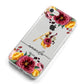 Autumn Watercolour Flowers with Initial iPhone 8 Bumper Case on Silver iPhone Alternative Image