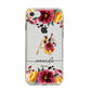 Autumn Watercolour Flowers with Initial iPhone 8 Bumper Case on Silver iPhone