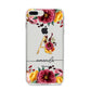 Autumn Watercolour Flowers with Initial iPhone 8 Plus Bumper Case on Silver iPhone