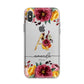 Autumn Watercolour Flowers with Initial iPhone X Bumper Case on Silver iPhone Alternative Image 1