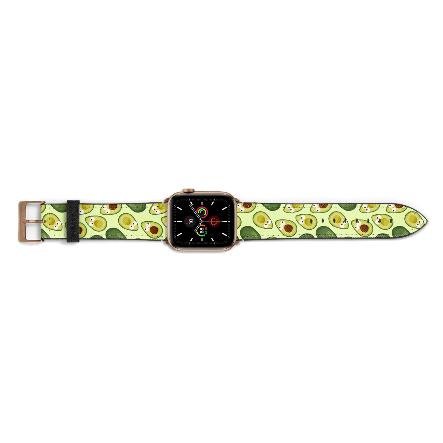 Avocado Apple Watch Strap Landscape Image Gold Hardware