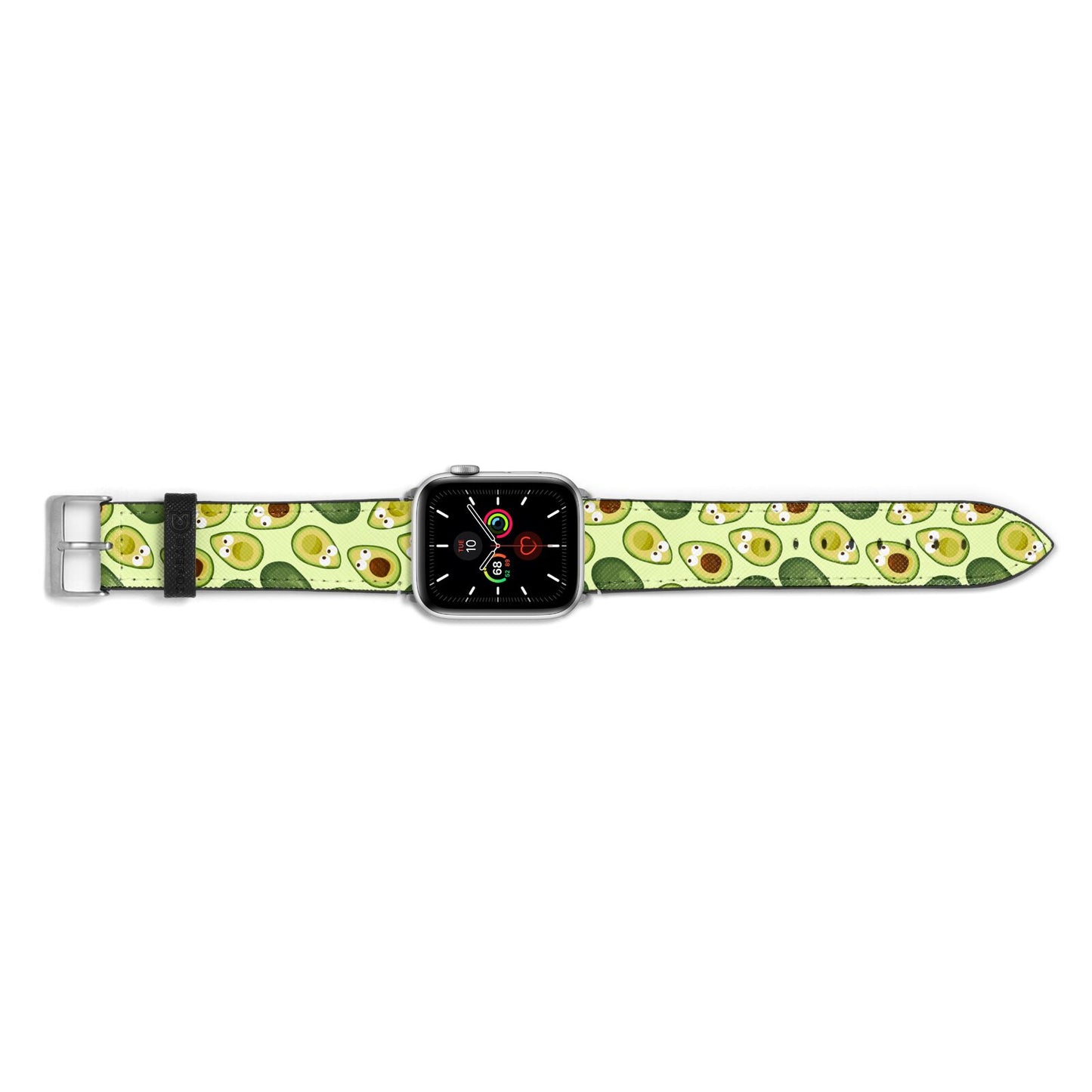 Avocado Apple Watch Strap Landscape Image Silver Hardware