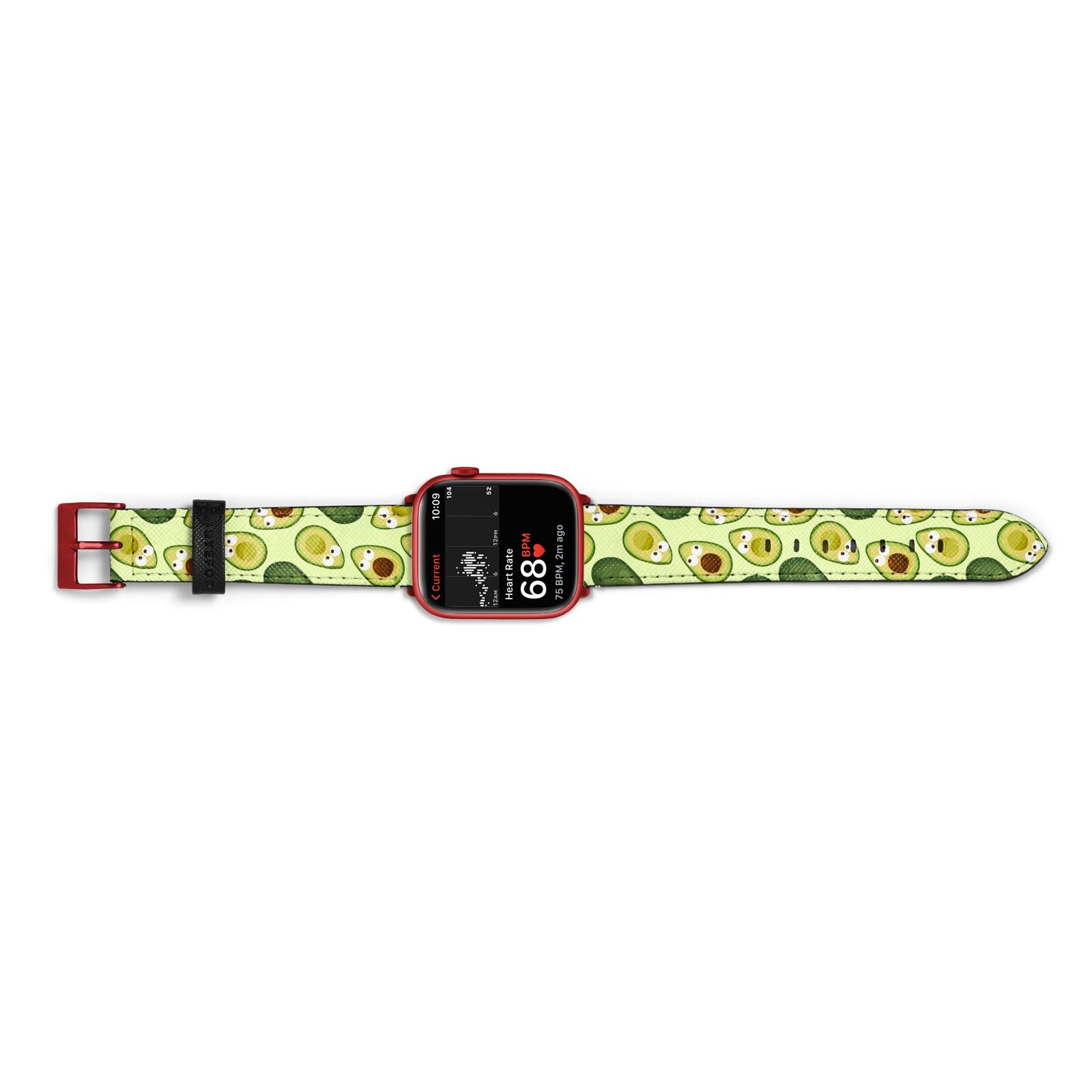 Avocado Apple Watch Strap Size 38mm Landscape Image Red Hardware